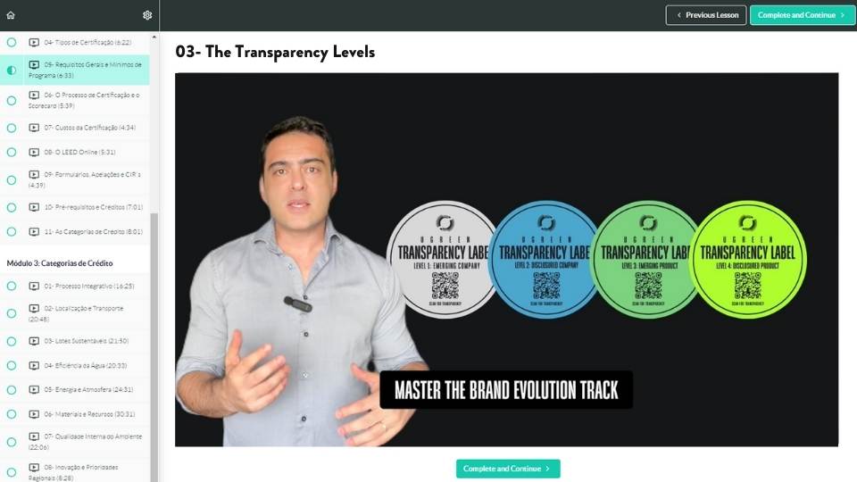 TRANSPARENCY CLASSES (4)