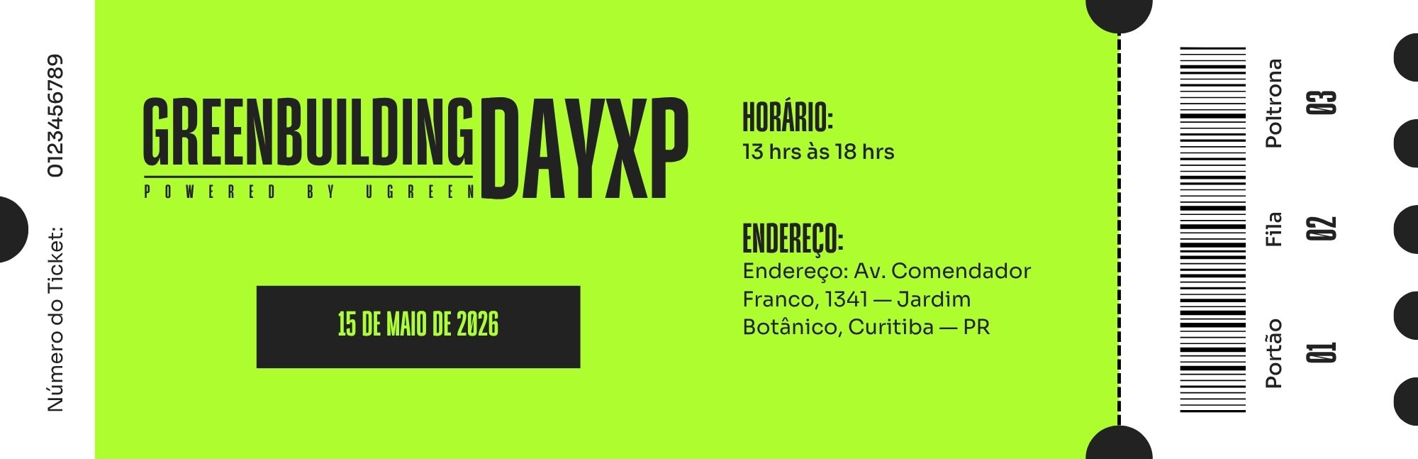 White Modern Event Concert Ticket