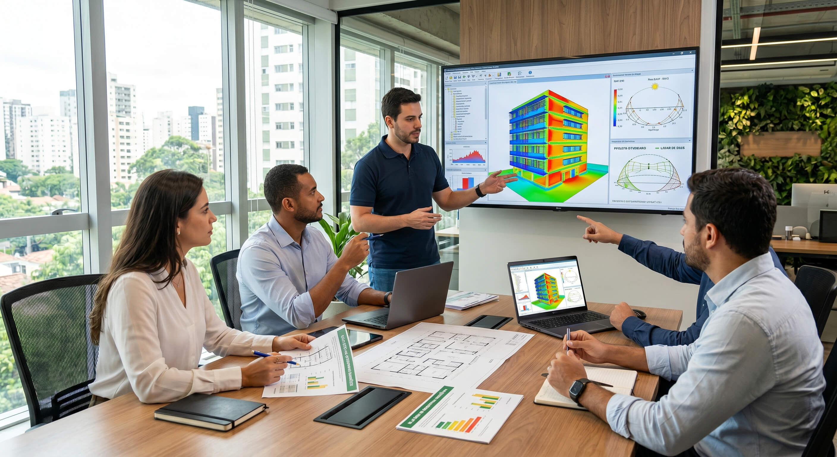 simulação de desempenho térmico edificação eficiência energética projeto arquitetônico consultoria eficiência energética construção civil conforto térmico e lumínico em projeto